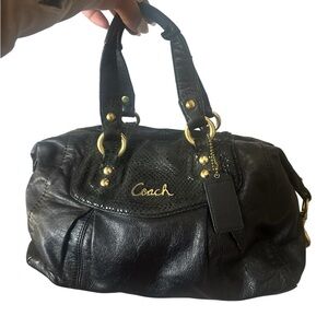 Coach Black Satchel in Luxurious Leather